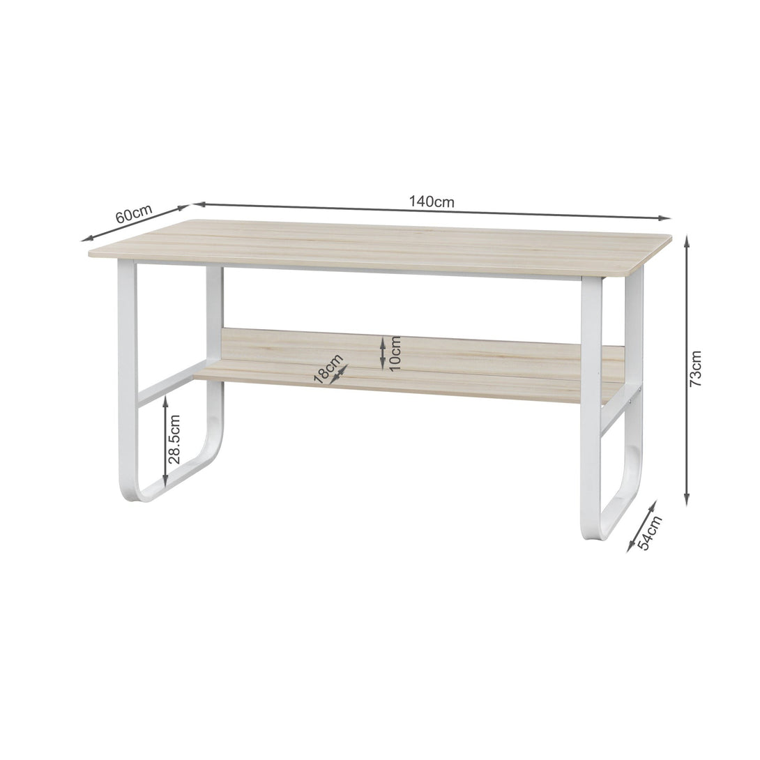 Andrea 140x60cm Computer Desk - White