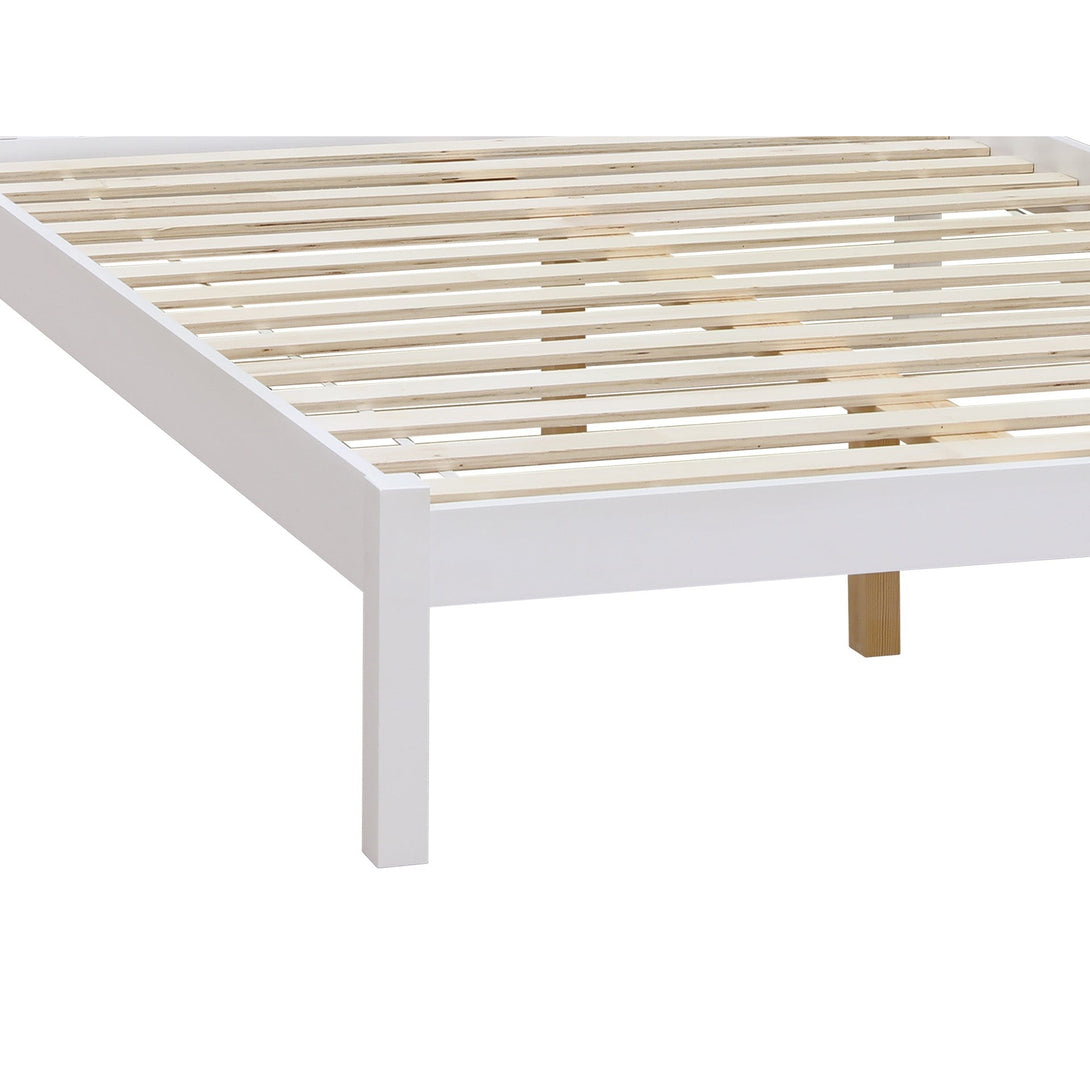 Baker Double Wooden Bed Frame - White