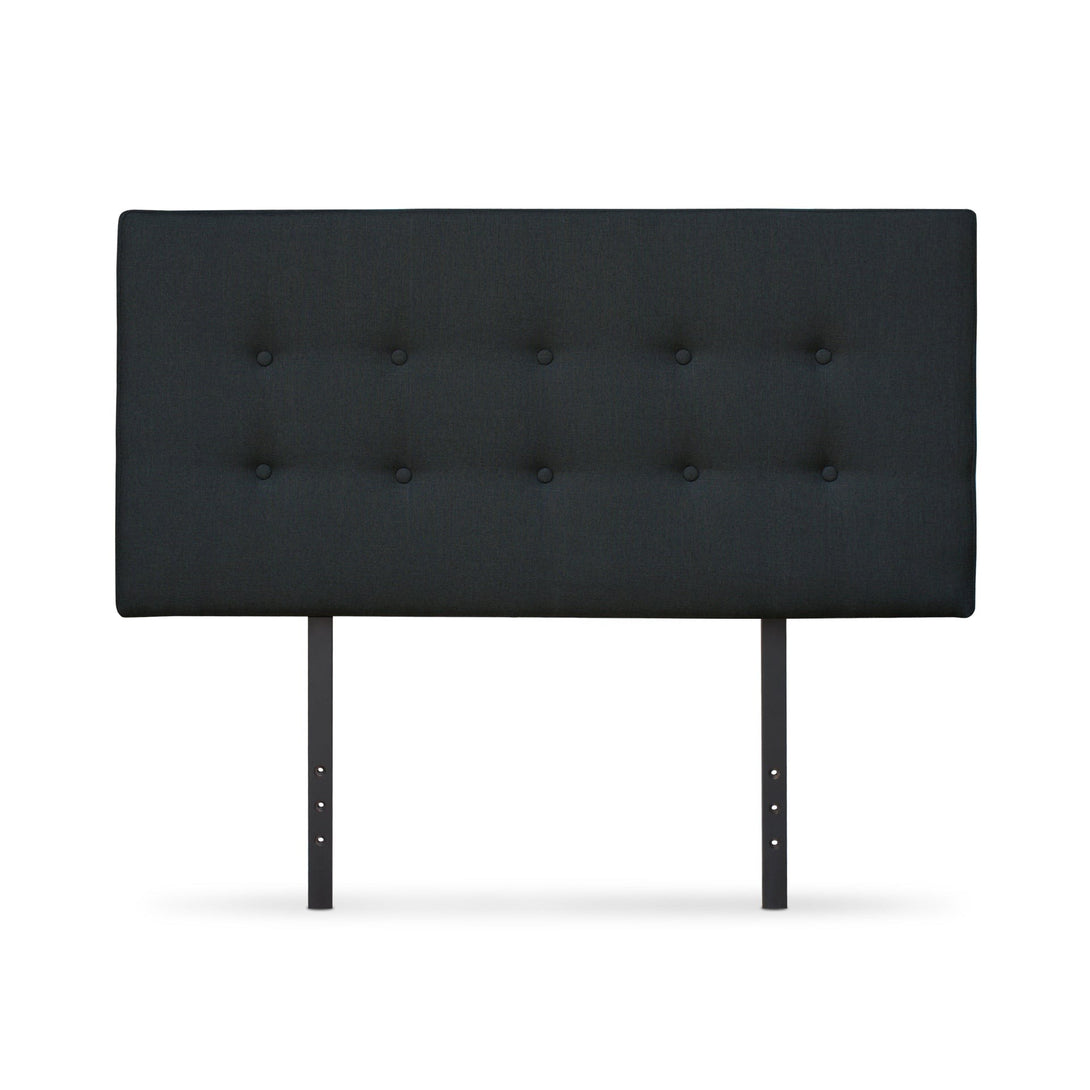 Susan Double Fabric Upholstered Headboard - Charcoal with Button-Tufted Design