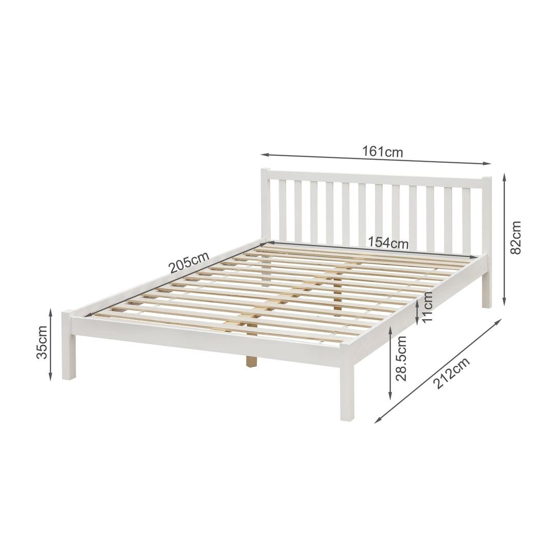 Baker Queen Wooden Bed Frame - White