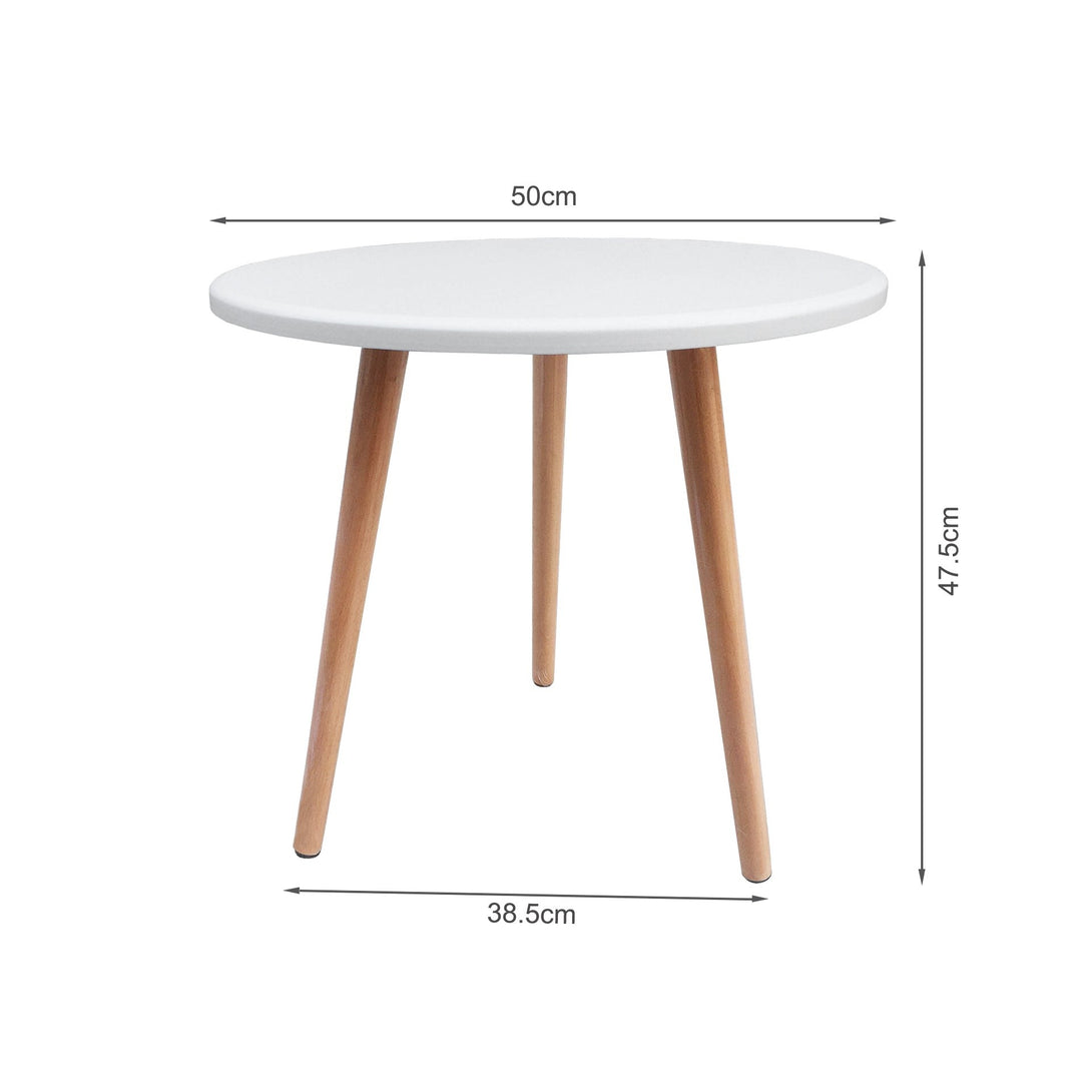 Elza Round Side Table Coffee Table 50cm