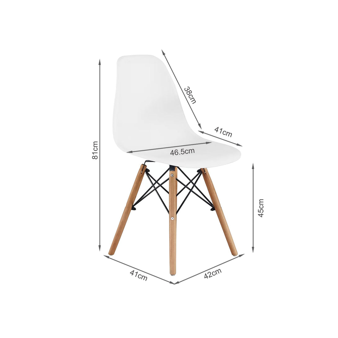Maya Dining Chair Eiffel Tower Replica - Set of 4 - White