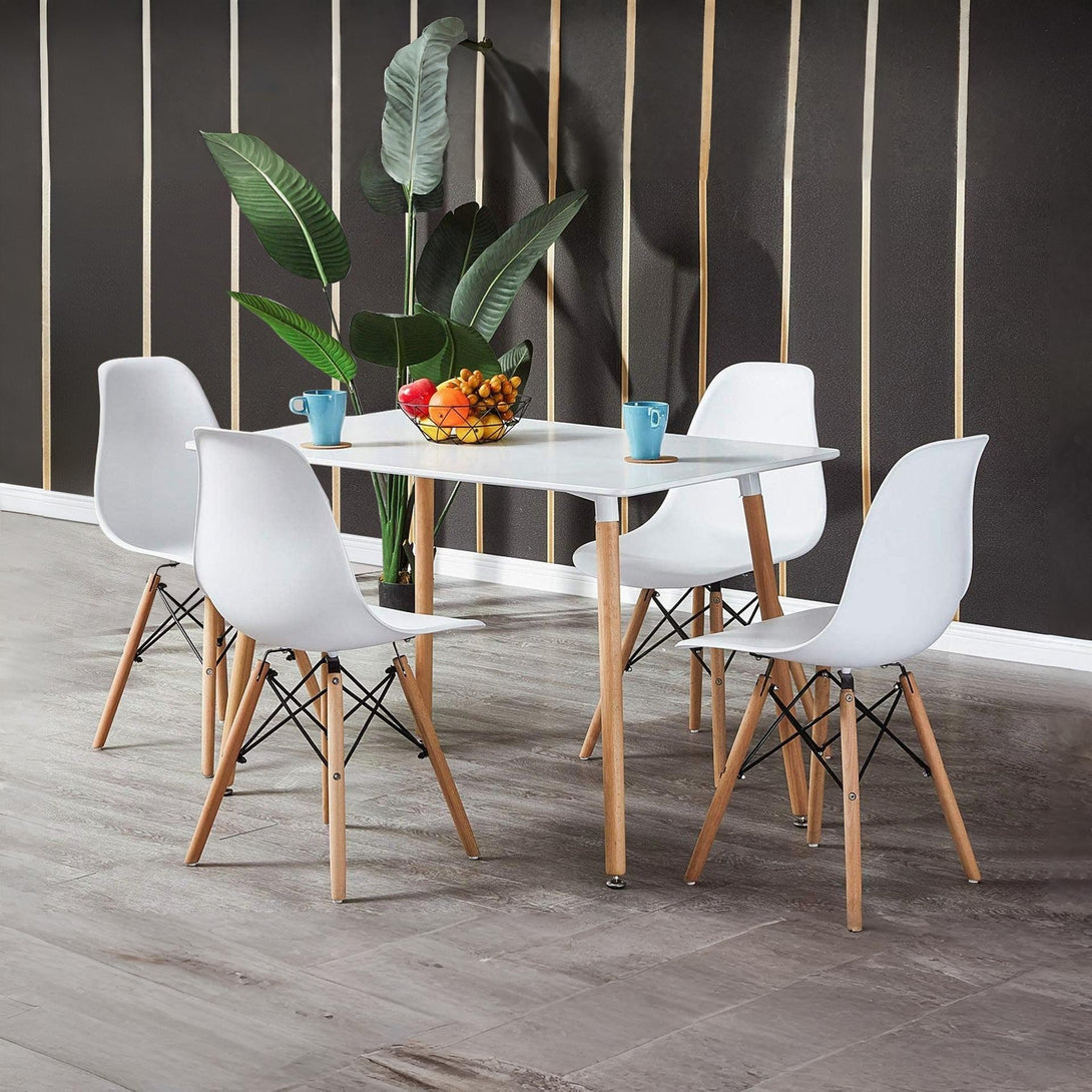 Maya Dining Chair Eiffel Tower Replica - Set of 4 - White