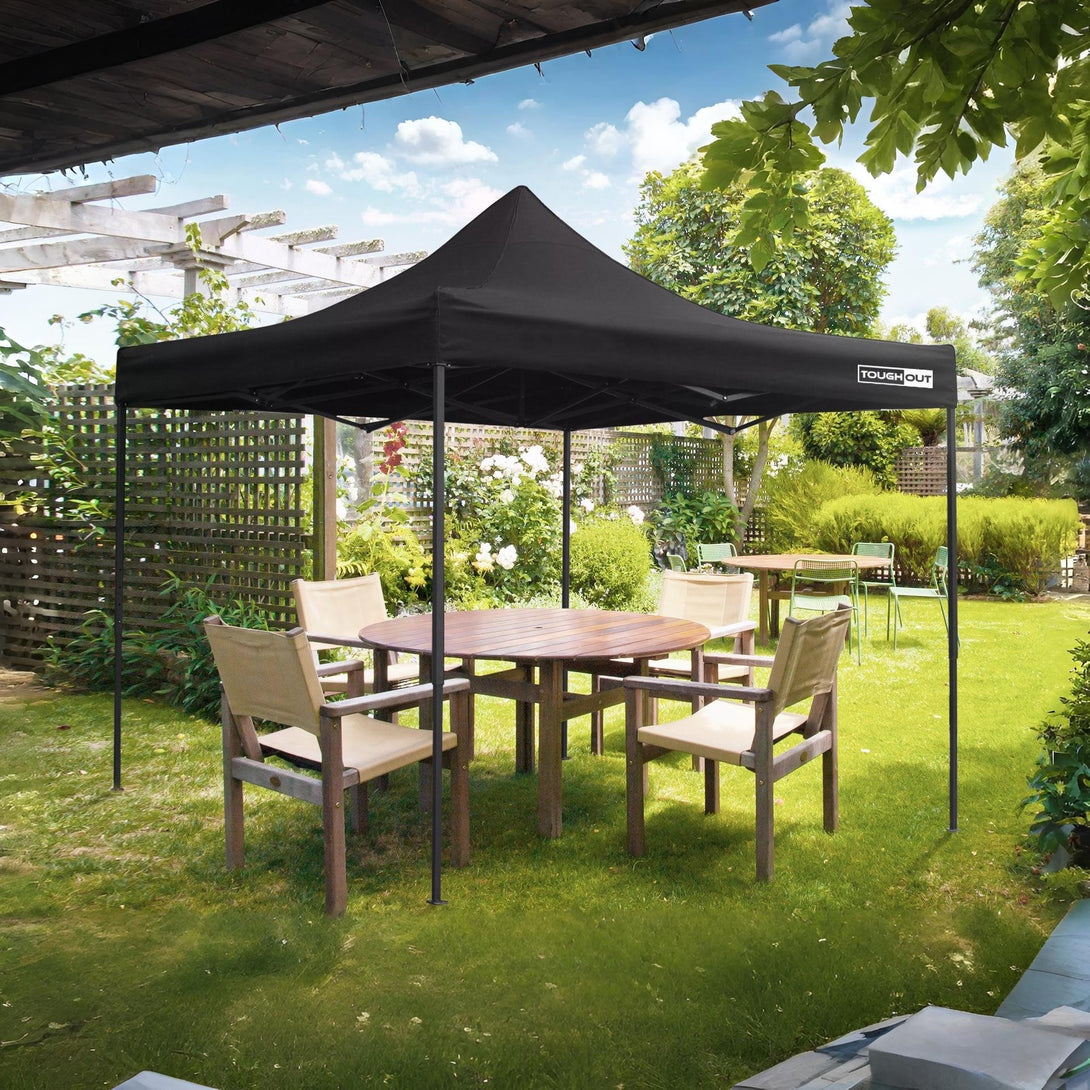 Toughout Breeze Gazebo with 3 Side Walls 3x3m - Black