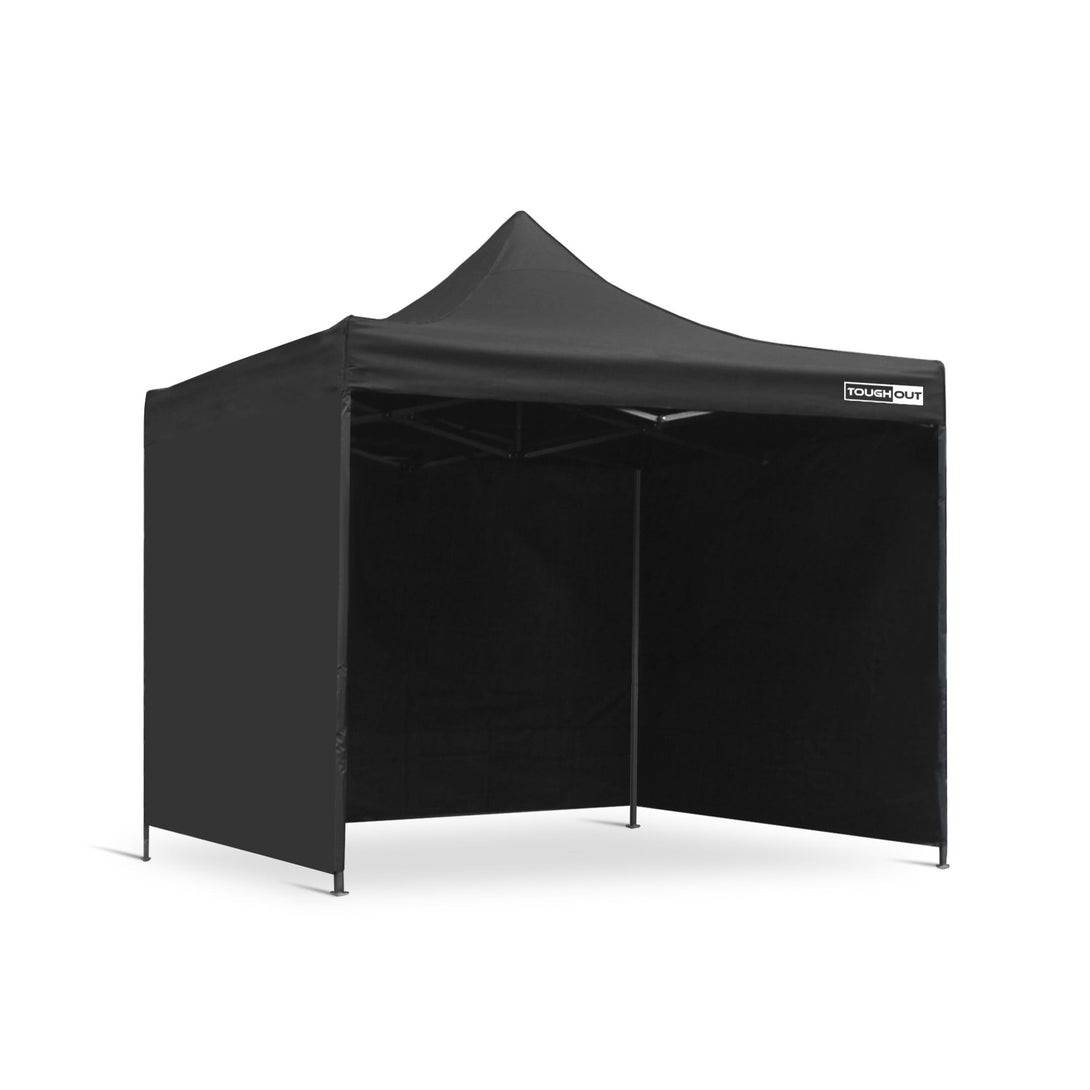 Toughout Breeze Gazebo with 3 Side Walls 3x3m - Black