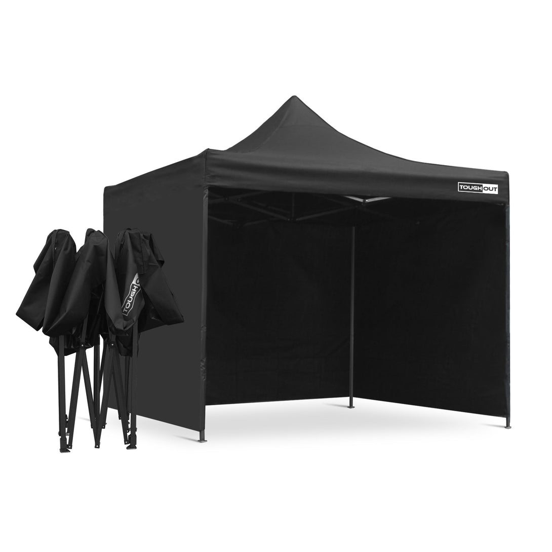 Toughout Breeze Gazebo with 3 Side Walls 3x3m - Black