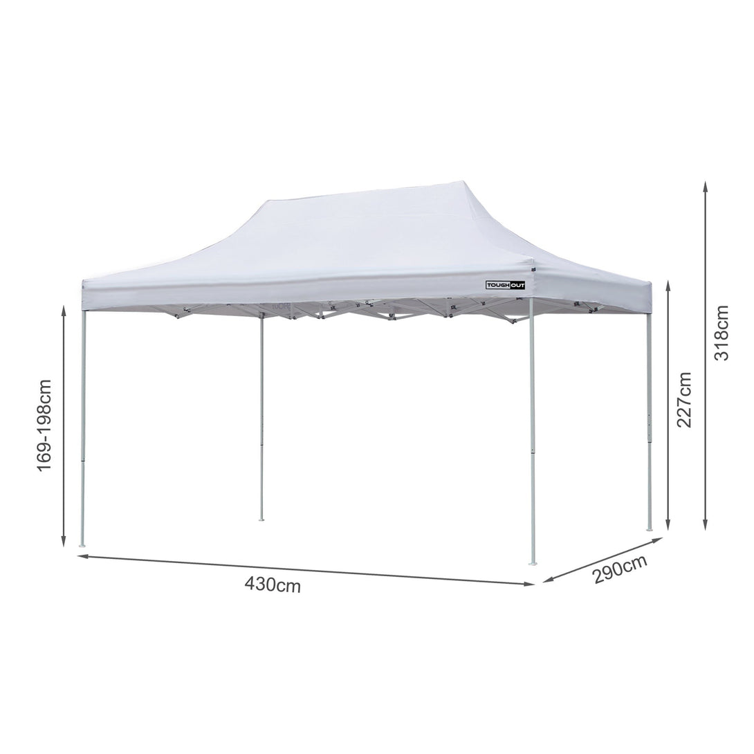 Toughout Breeze Gazebo 3 x 4.5m - White
