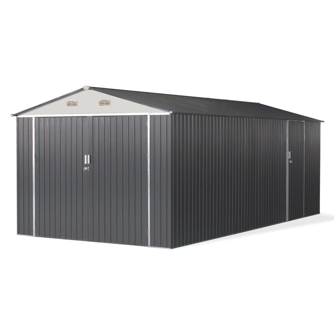 ToughOut Outdoor Garage 19'x10' ft - 6m x 3m x 2.32m - Charcoal