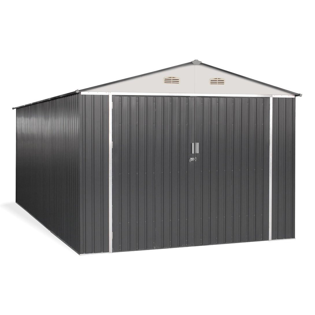 ToughOut Outdoor Garage 19'x10' ft - 6m x 3m x 2.32m - Charcoal