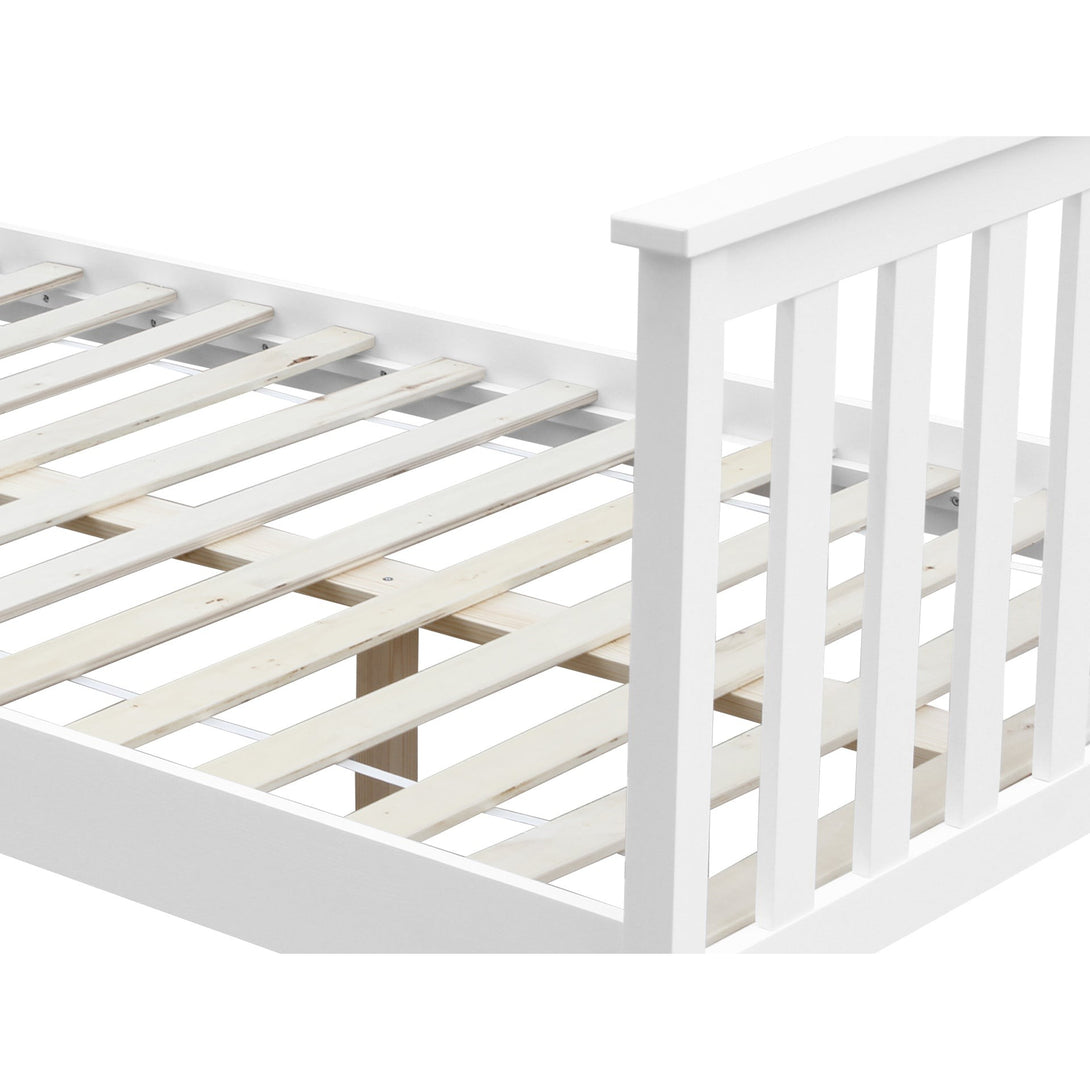 Andes King Single Wooden Bed Frame - White