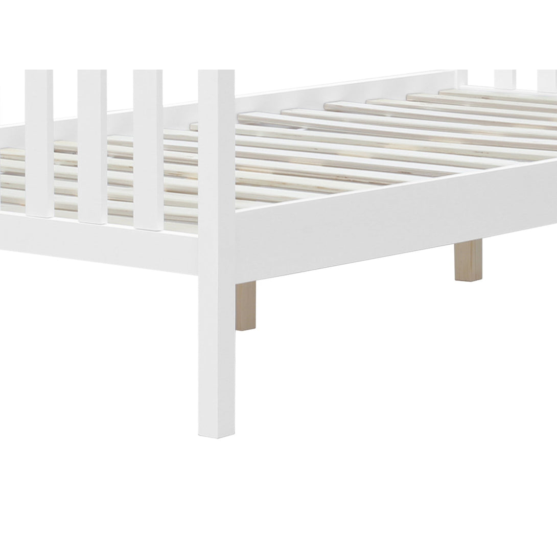 Andes King Single Wooden Bed Frame - White
