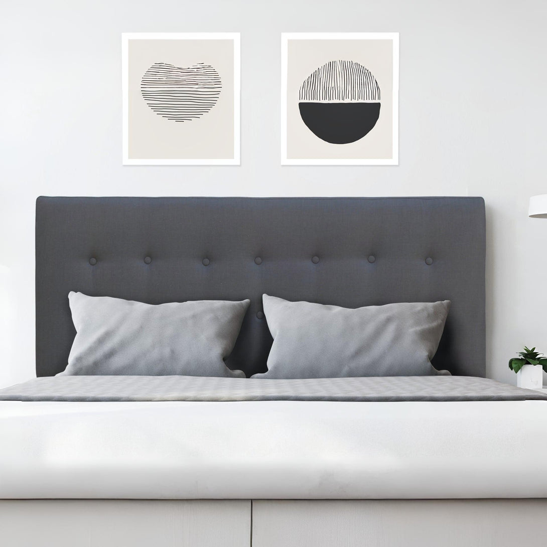 SUSAN Fabric Upholstered Headboard - QUEEN