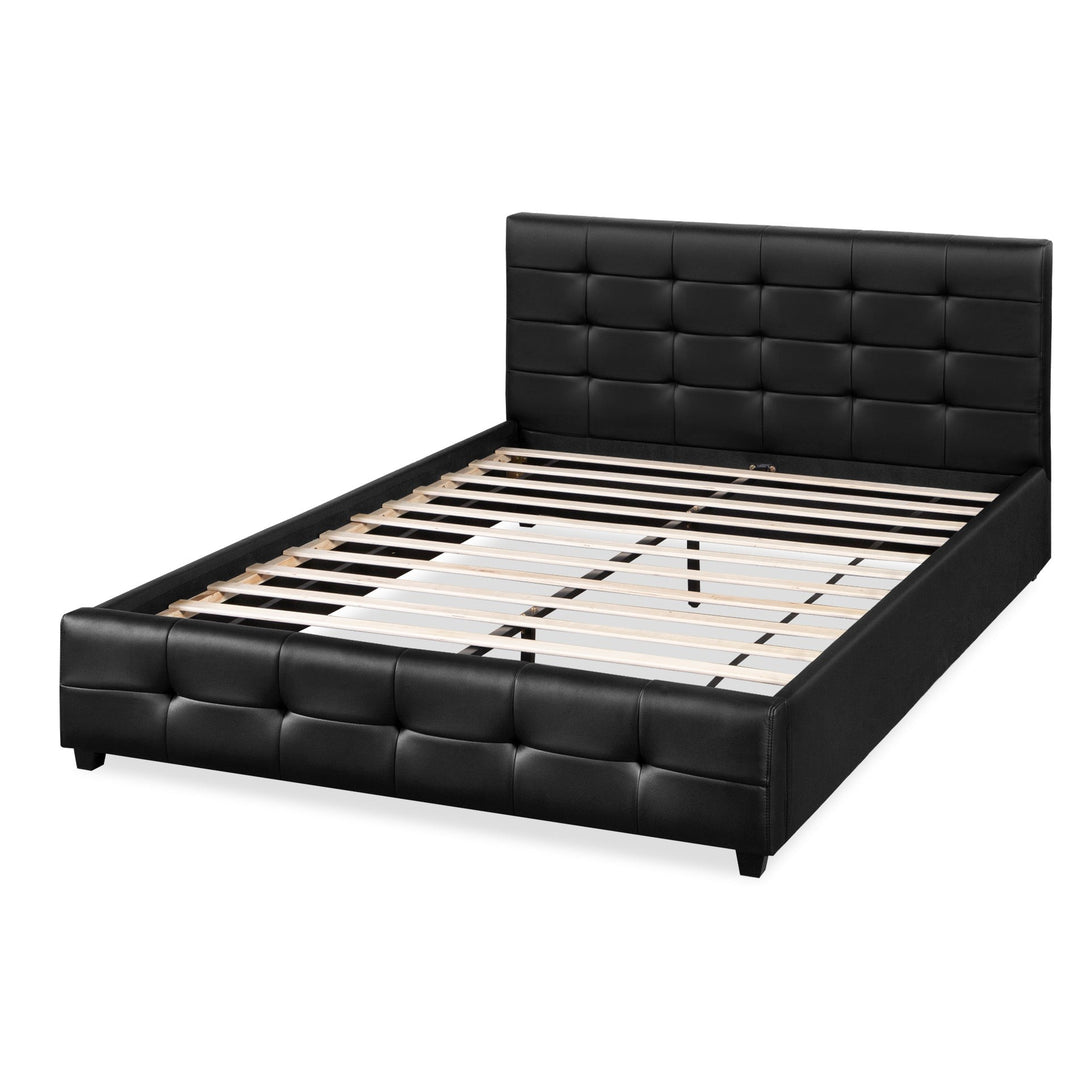Augusta Queen PU Bed Frame - Black