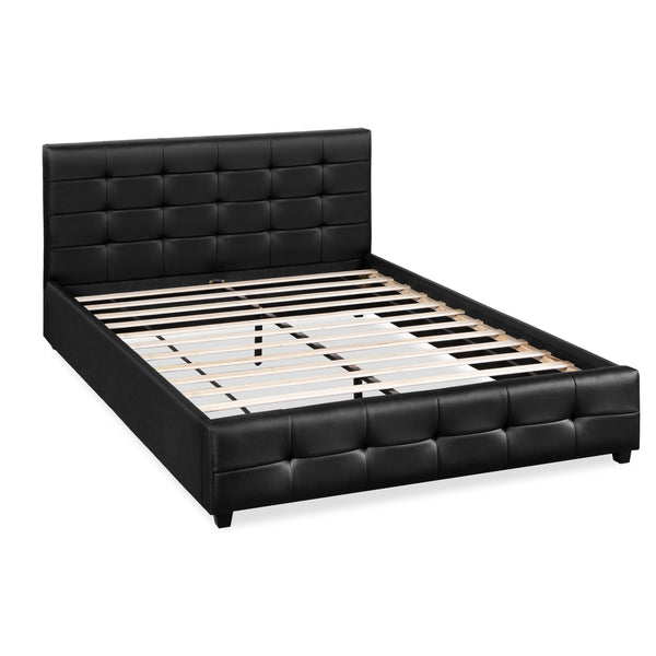 Augusta Queen PU Bed Frame - Black