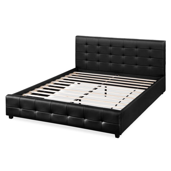 Augusta King PU Bed Frame - Black