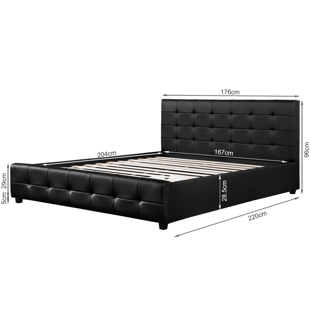 Augusta King PU Bed Frame - Black
