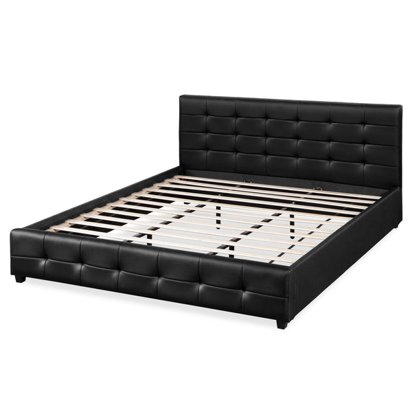 Augusta Super King PU Bed Frame - Black