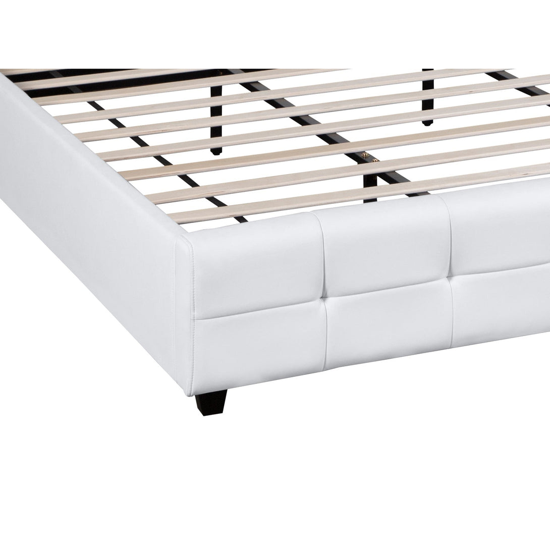 Augusta Super King PU Bed Frame - White
