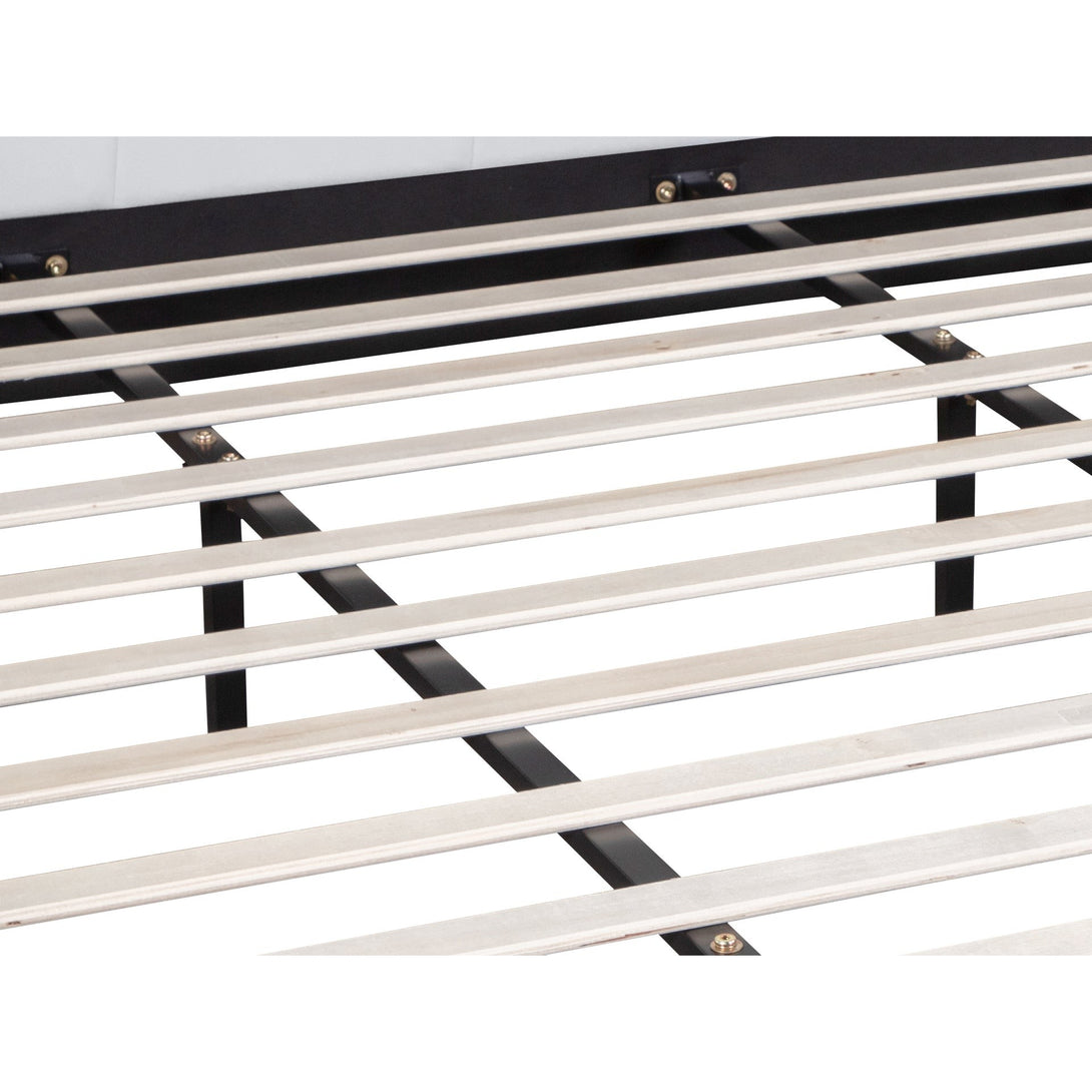 Augusta Super King PU Bed Frame - White