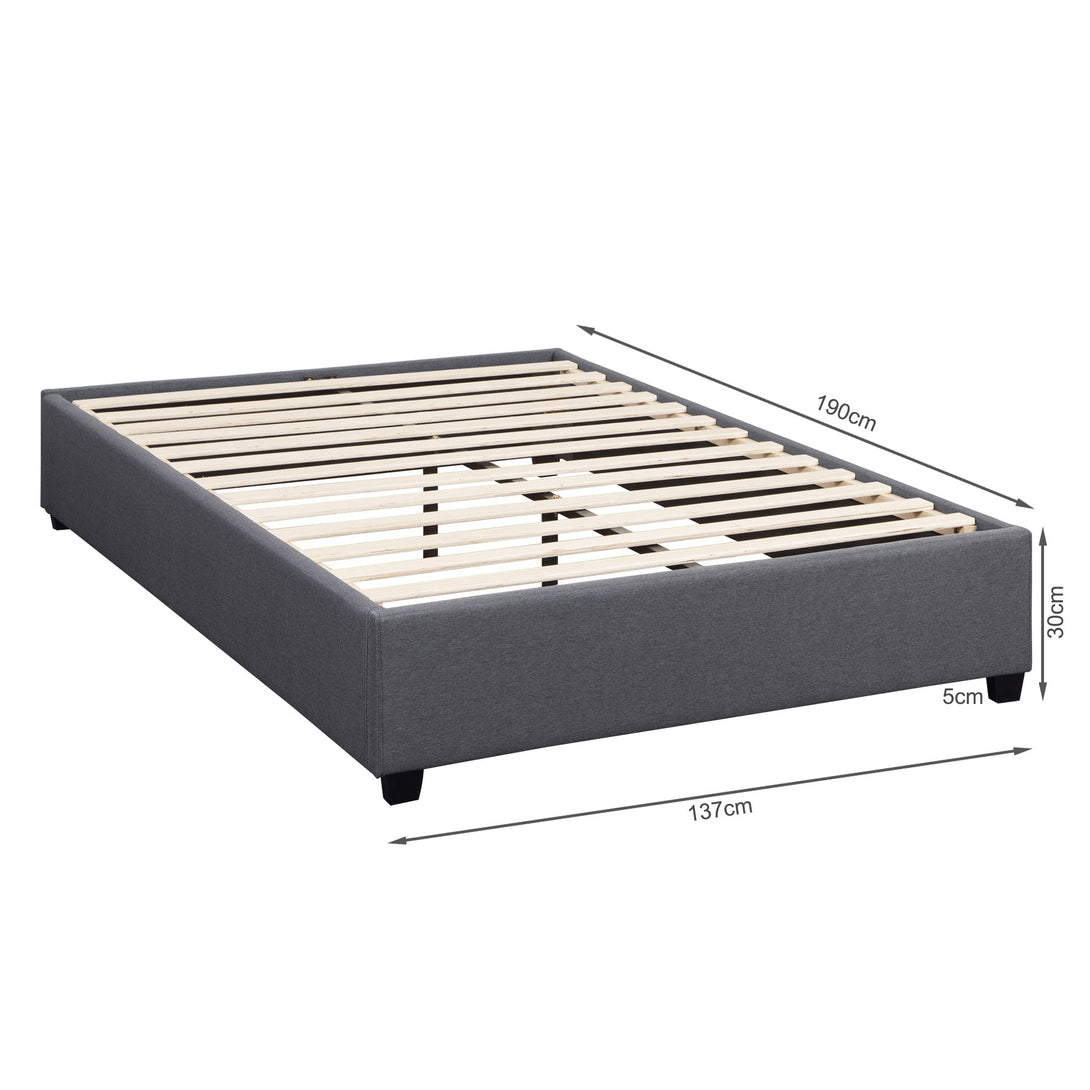 Bromo Double Bed Frame - Grey