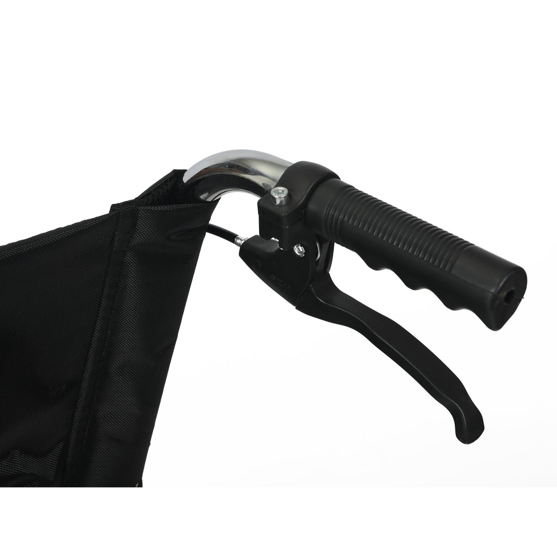 Self-Propelled Wheelchair with Locking Hand Brakes - Black