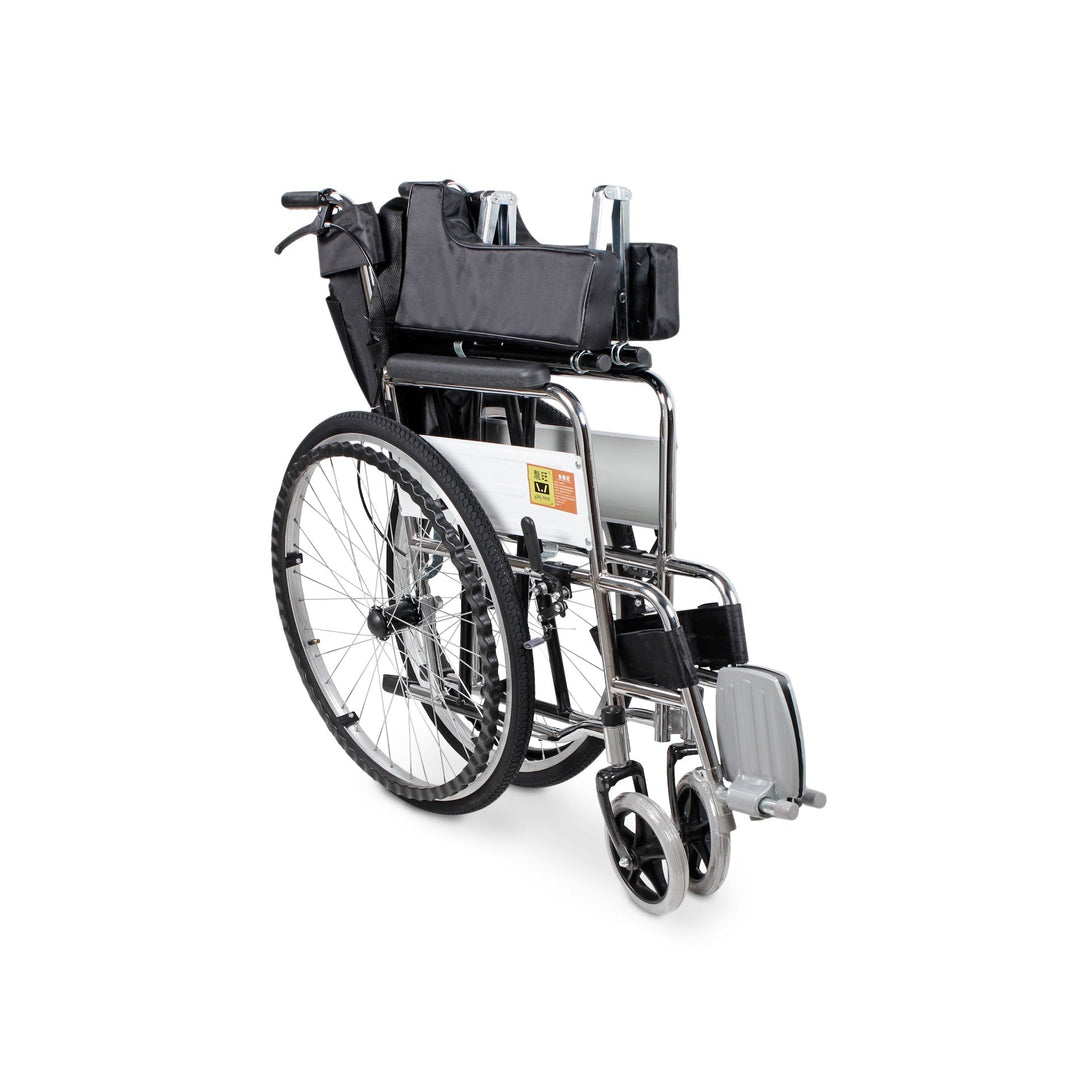 Self-Propelled Wheelchair with Toilet - Black