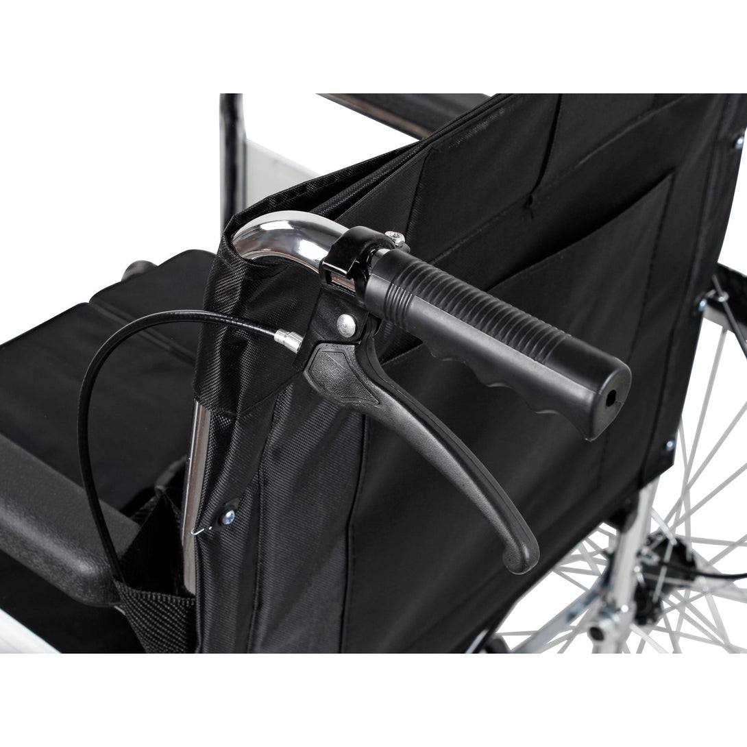 Self-Propelled Wheelchair with Toilet - Black