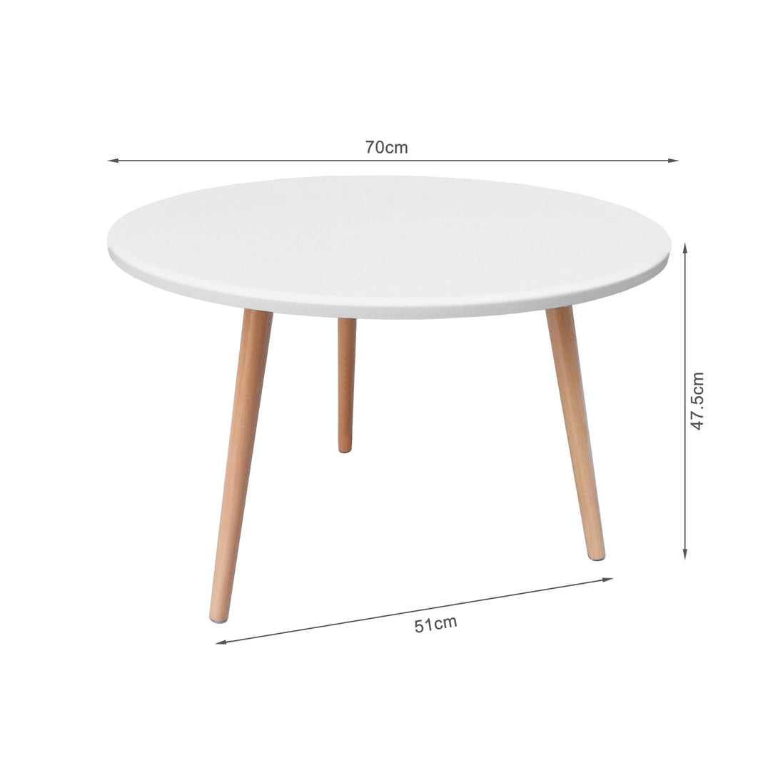 Elza Round Side Table Coffee Table 70cm