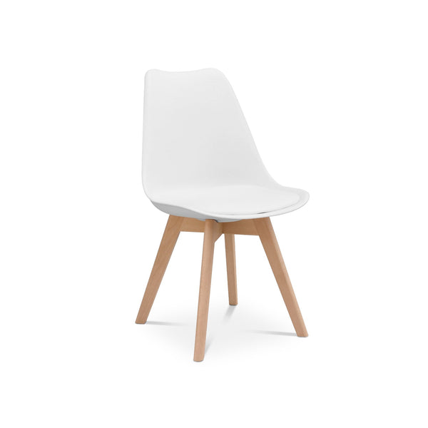 Evelyn Dining Chair Padded - Set of 2 - White
