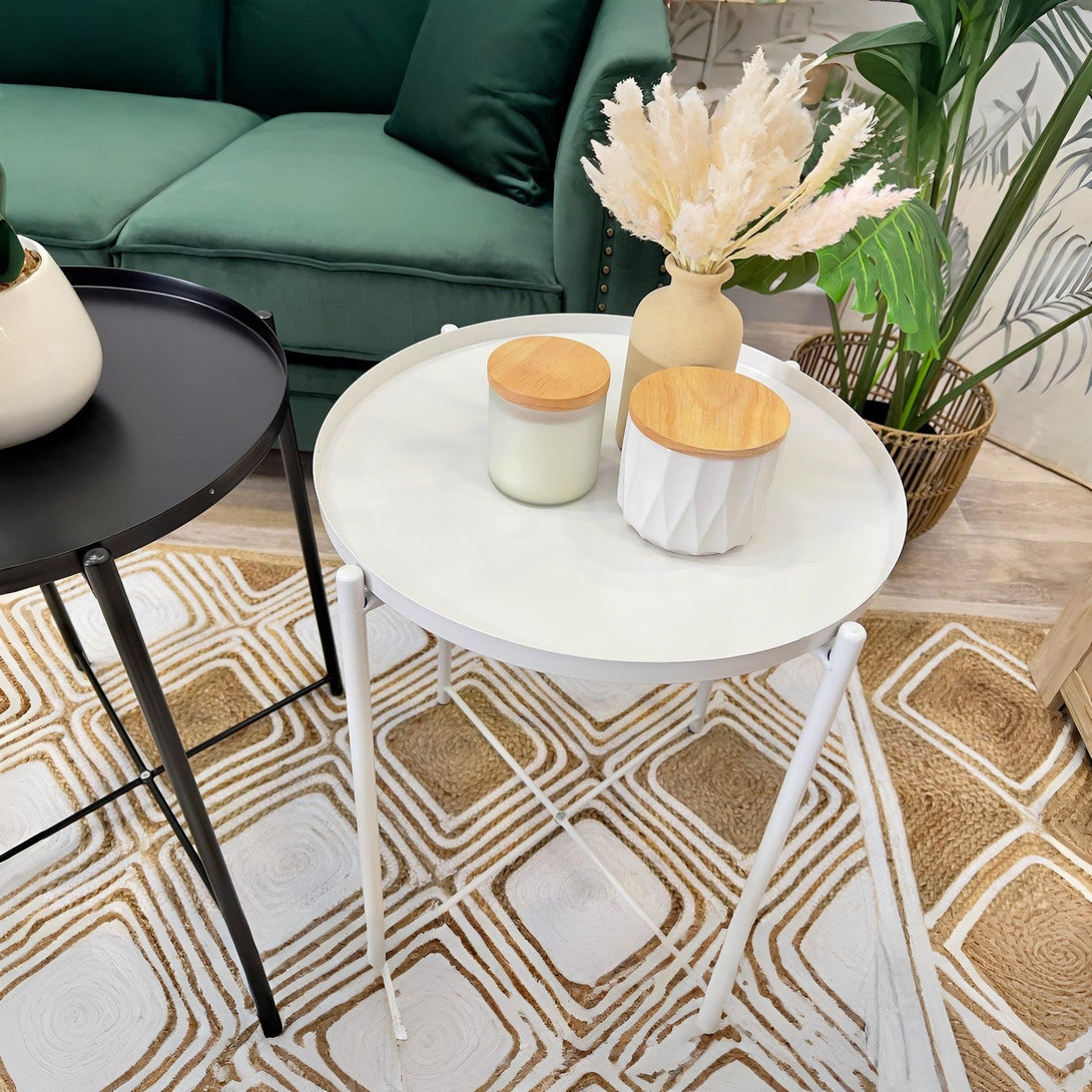 Ellison Round Side Table Coffee Table - White