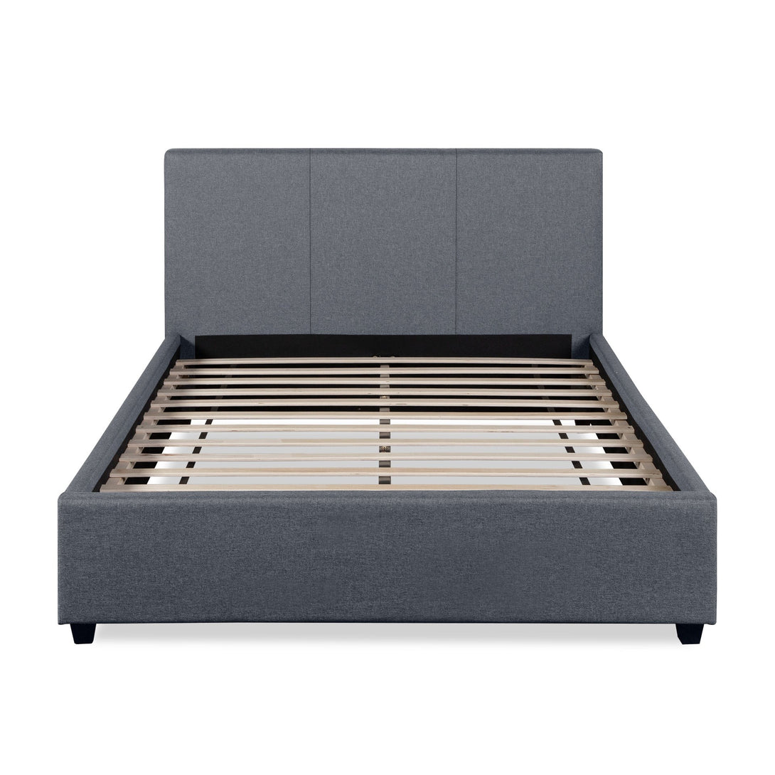 Shasta Fabric Slat Bed with Headboard - Double