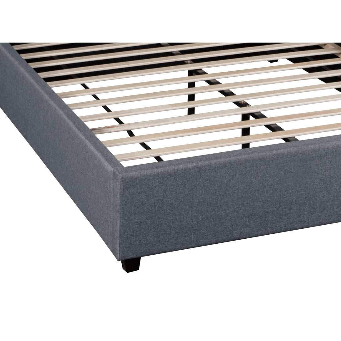 Shasta Fabric Slat Bed with Headboard - Double