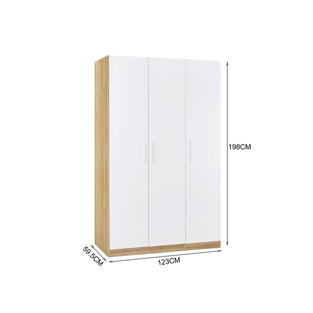 Makalu Wardrobe 3 Door Storage Shelves - Oak