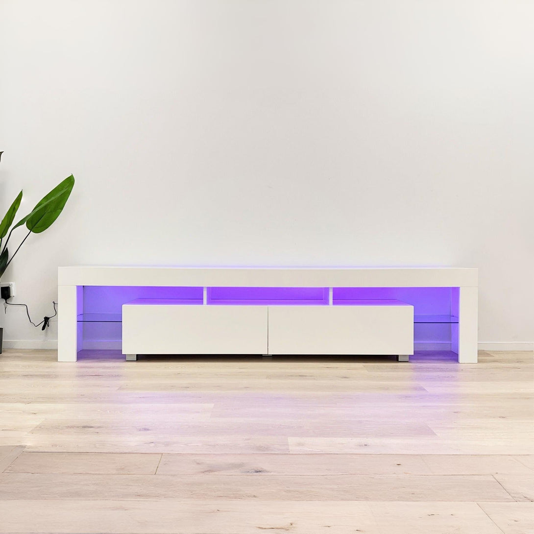Arvada 2m LED Entertainment Unit - White