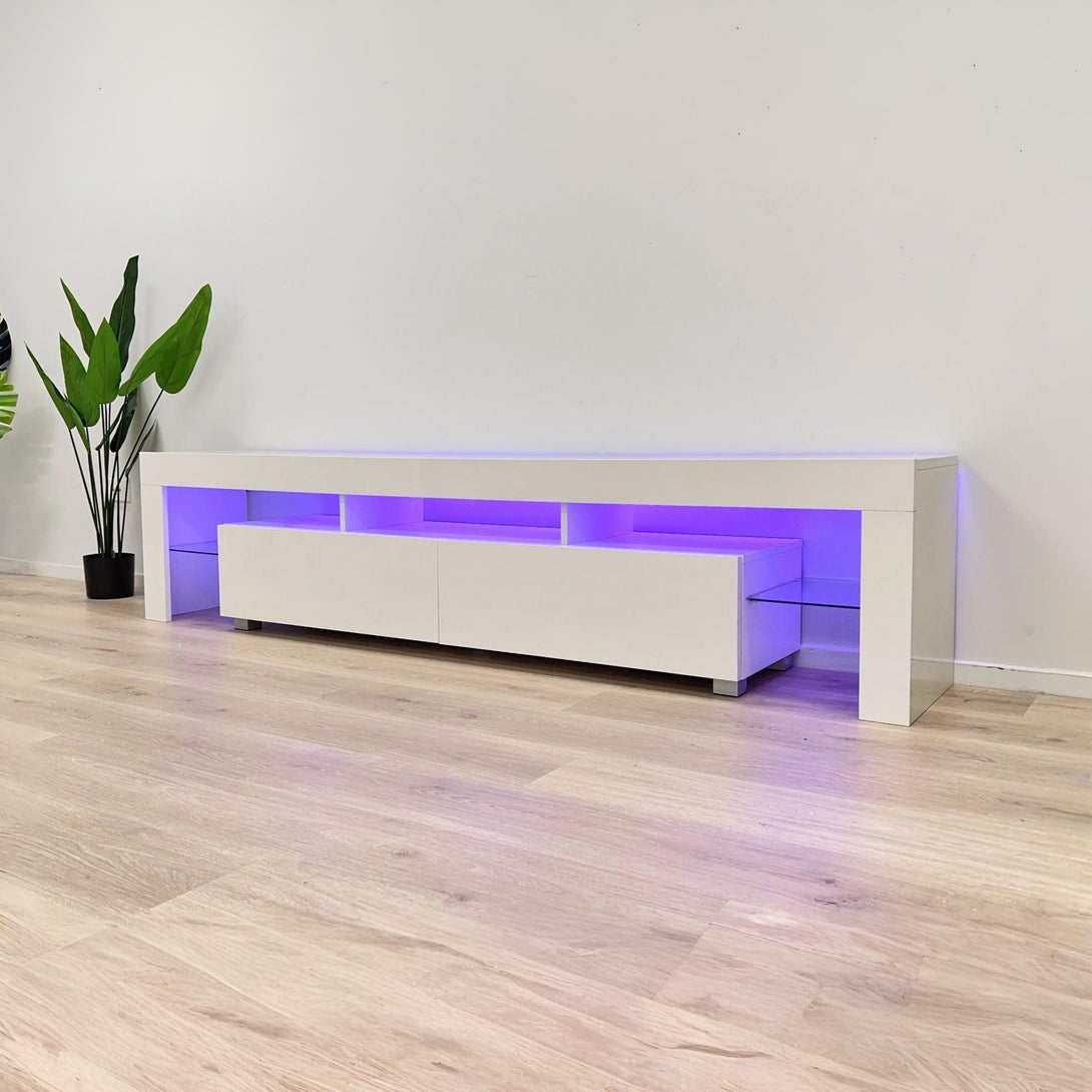 Arvada 2m LED Entertainment Unit - White