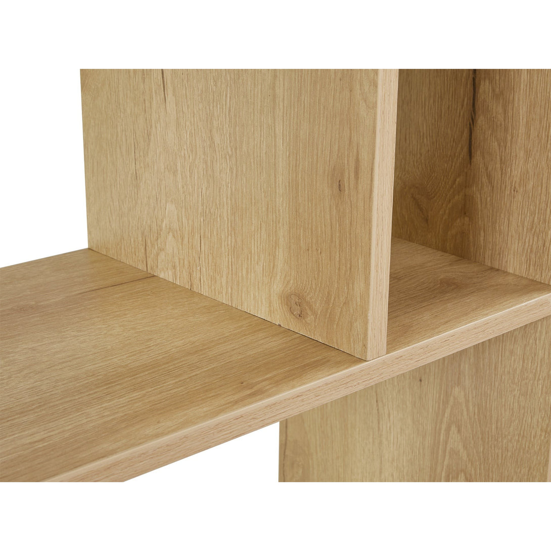 Frohna Bookshelf Display Shelf Bookcase Stand Rack - Oak