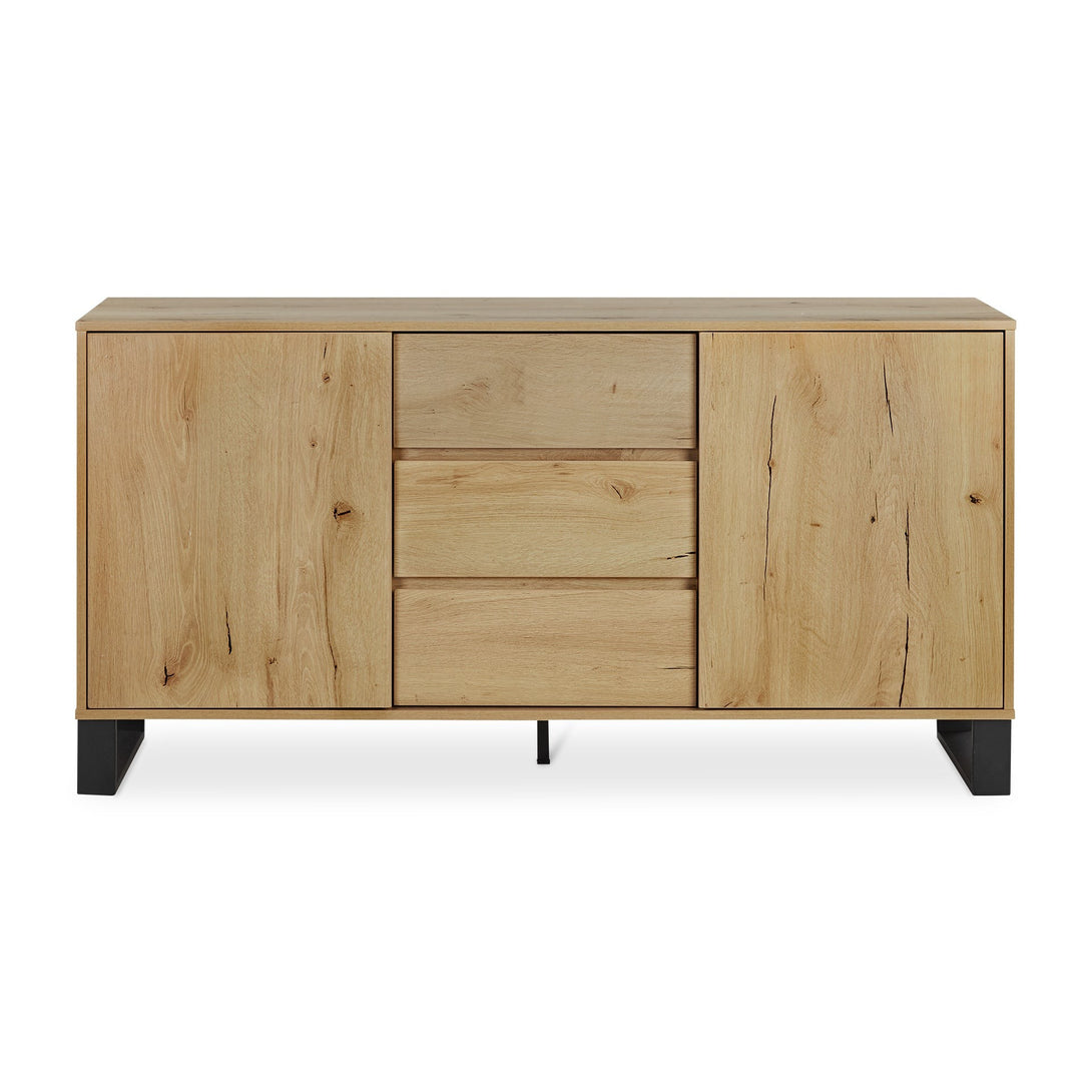 Frohna Sideboard Buffet Table with 3 Drawers - Oak