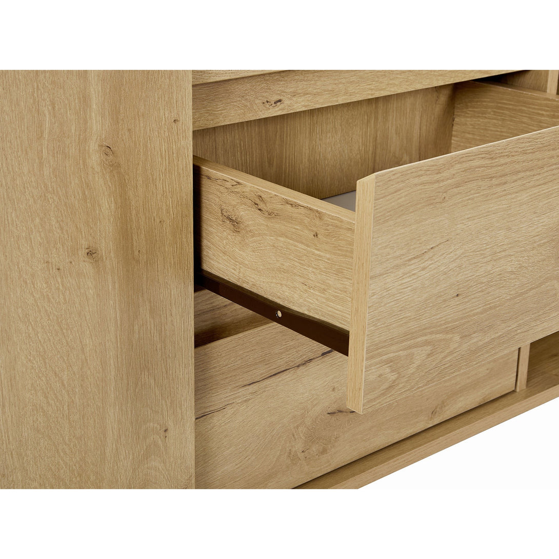 Frohna Sideboard Buffet Table with 3 Drawers - Oak