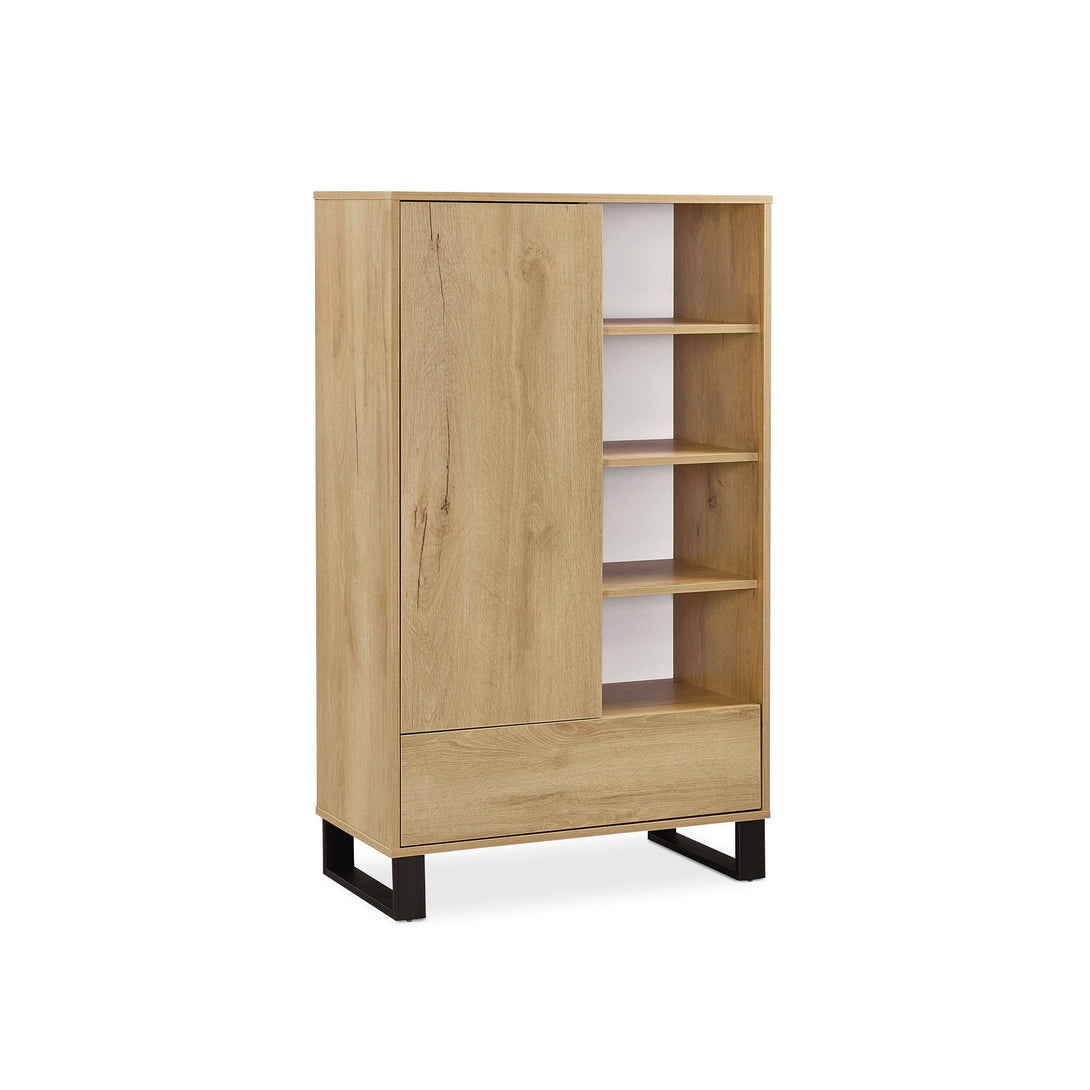 Frohna Bookshelf Cabinet with Drawer - Oak