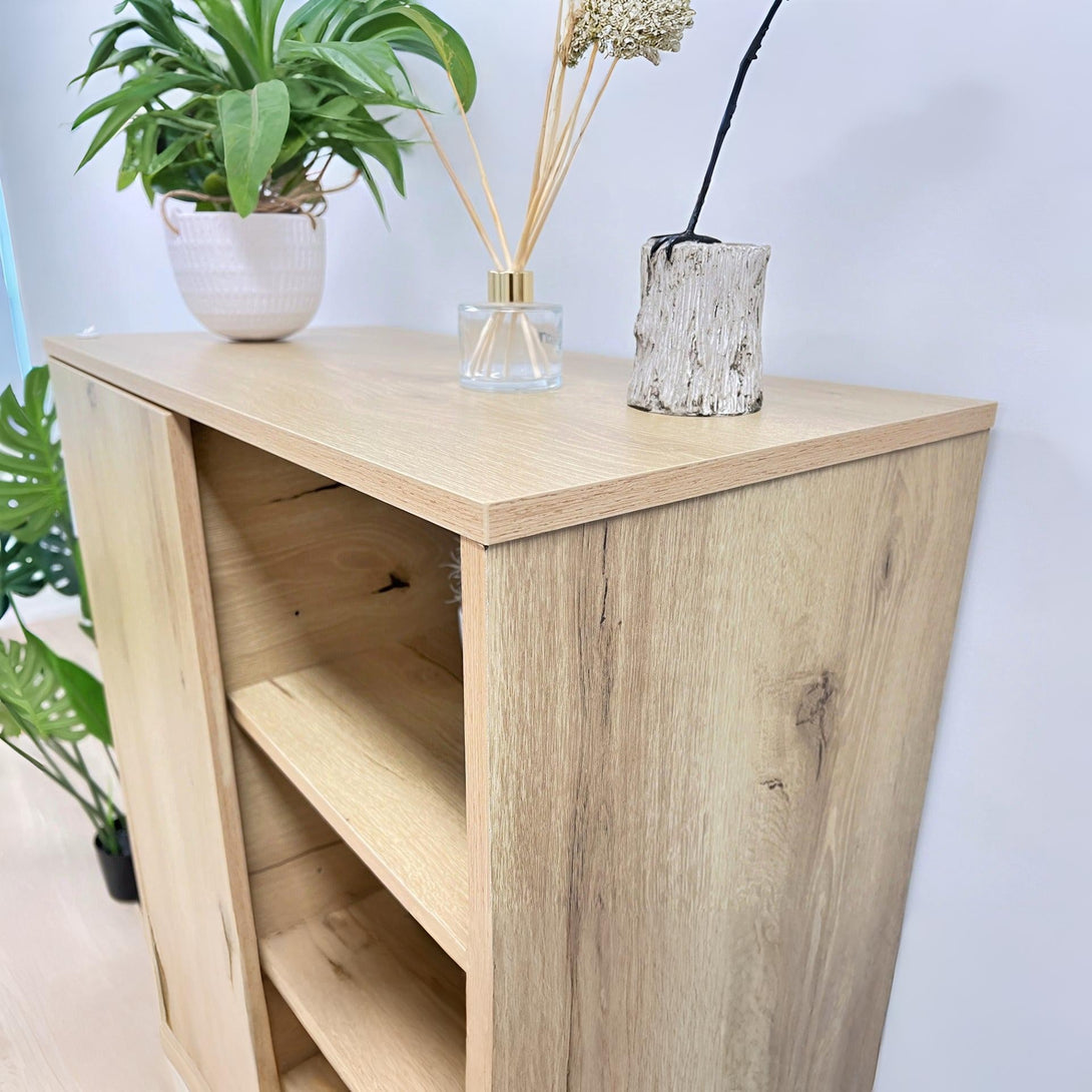 Frohna Bookshelf Cabinet with Drawer - Oak