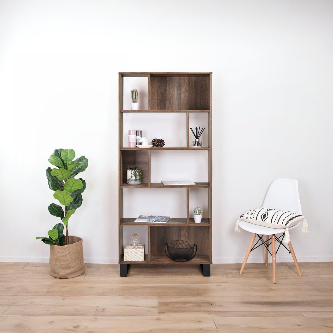 Frohna Bookshelf Display Shelf - Walnut