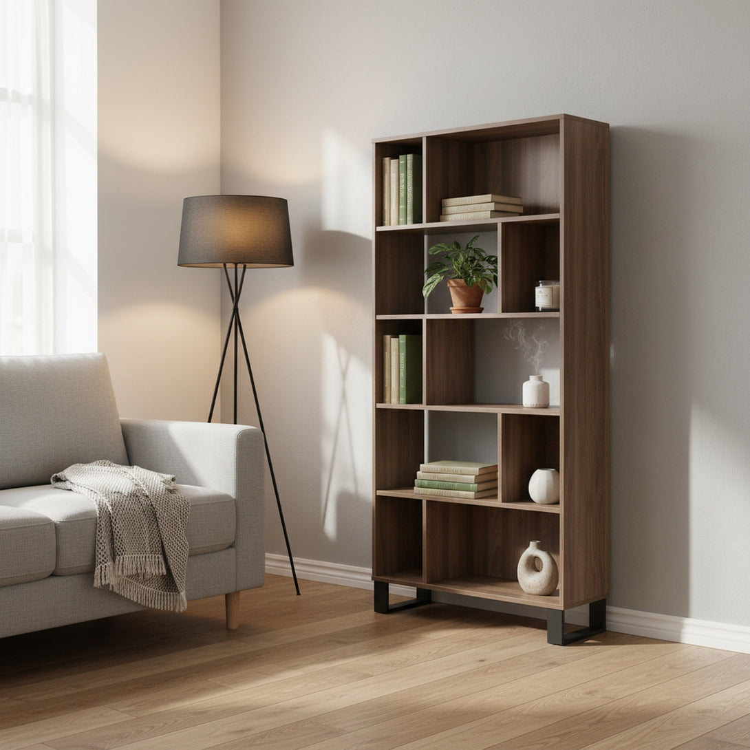 Frohna Bookshelf Display Shelf - Walnut