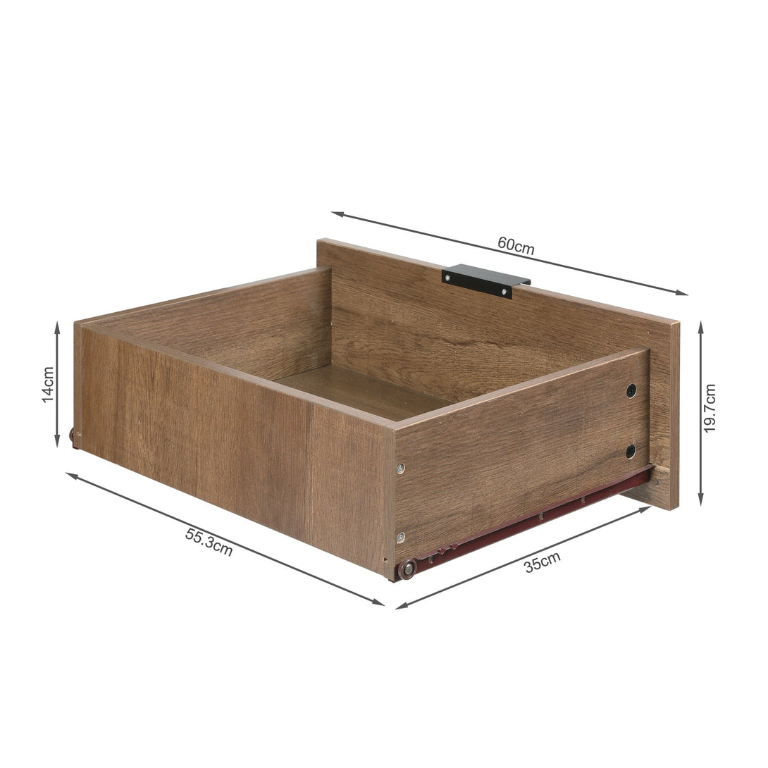 Ocala Low Boy 8 Drawer Chest Dresser - Walnut