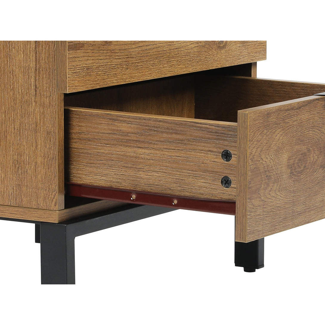 Ocala Wooden Bedside Table - Walnut