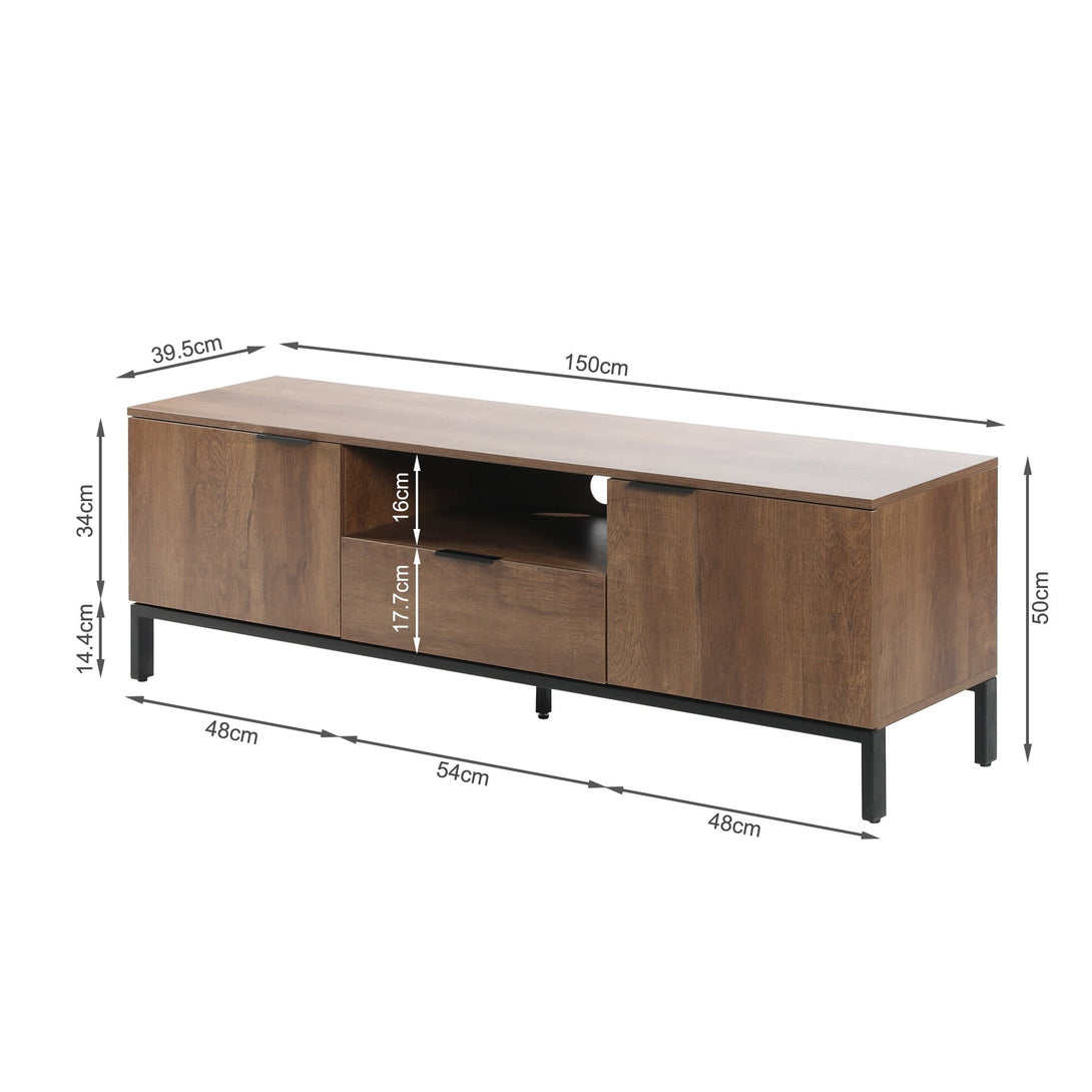 Ocala 1.5m Entertainment Unit - Walnut