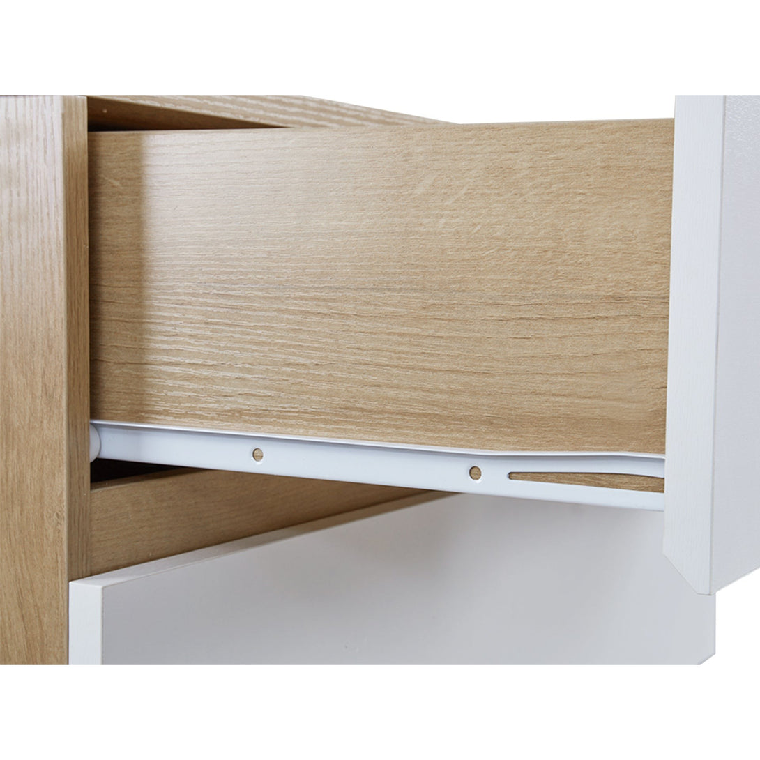 Harris 6 Drawers Tallboy - Oak + White