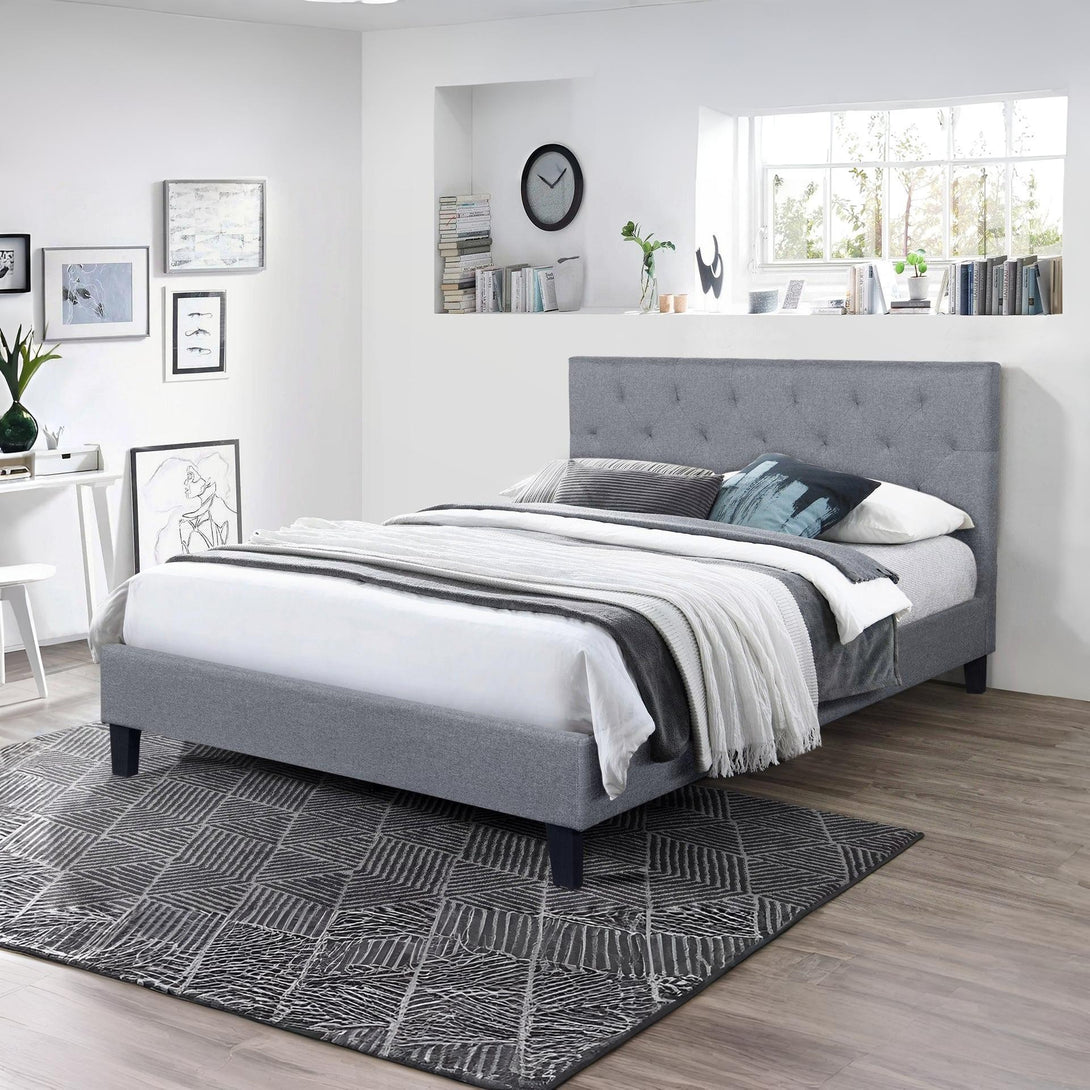 Blane Double Bed Frame - Grey