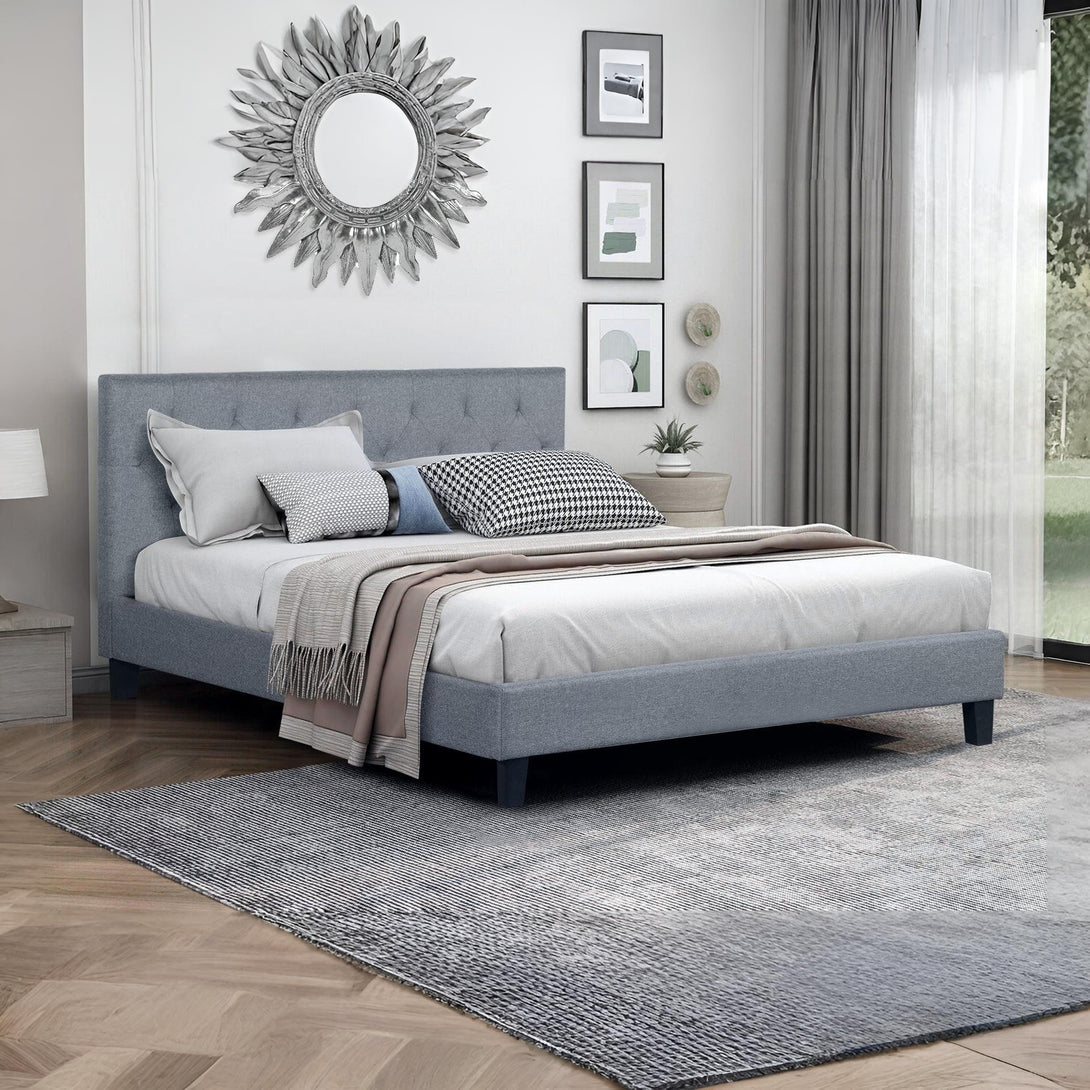 Blane Queen Bed Frame - Grey