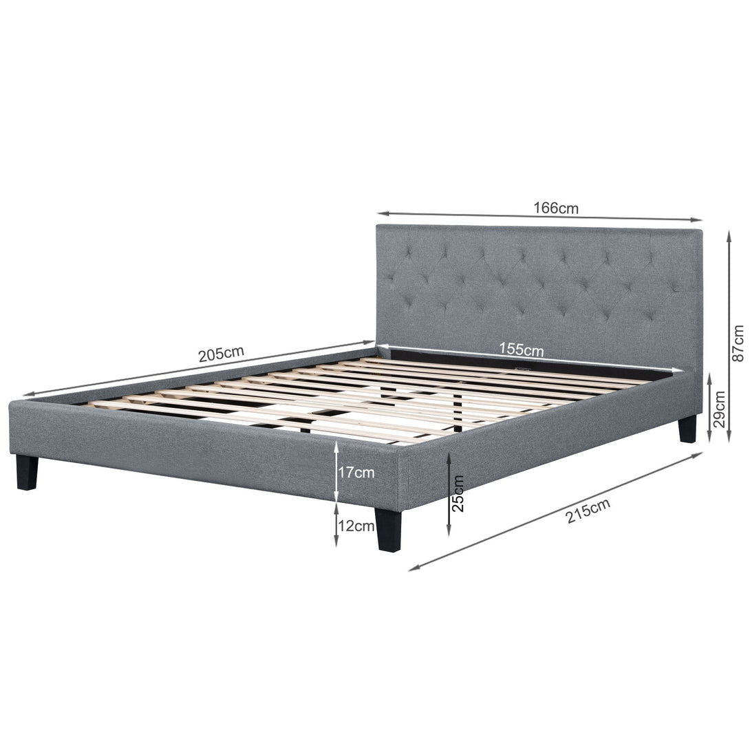 Blane Queen Bed Frame - Grey