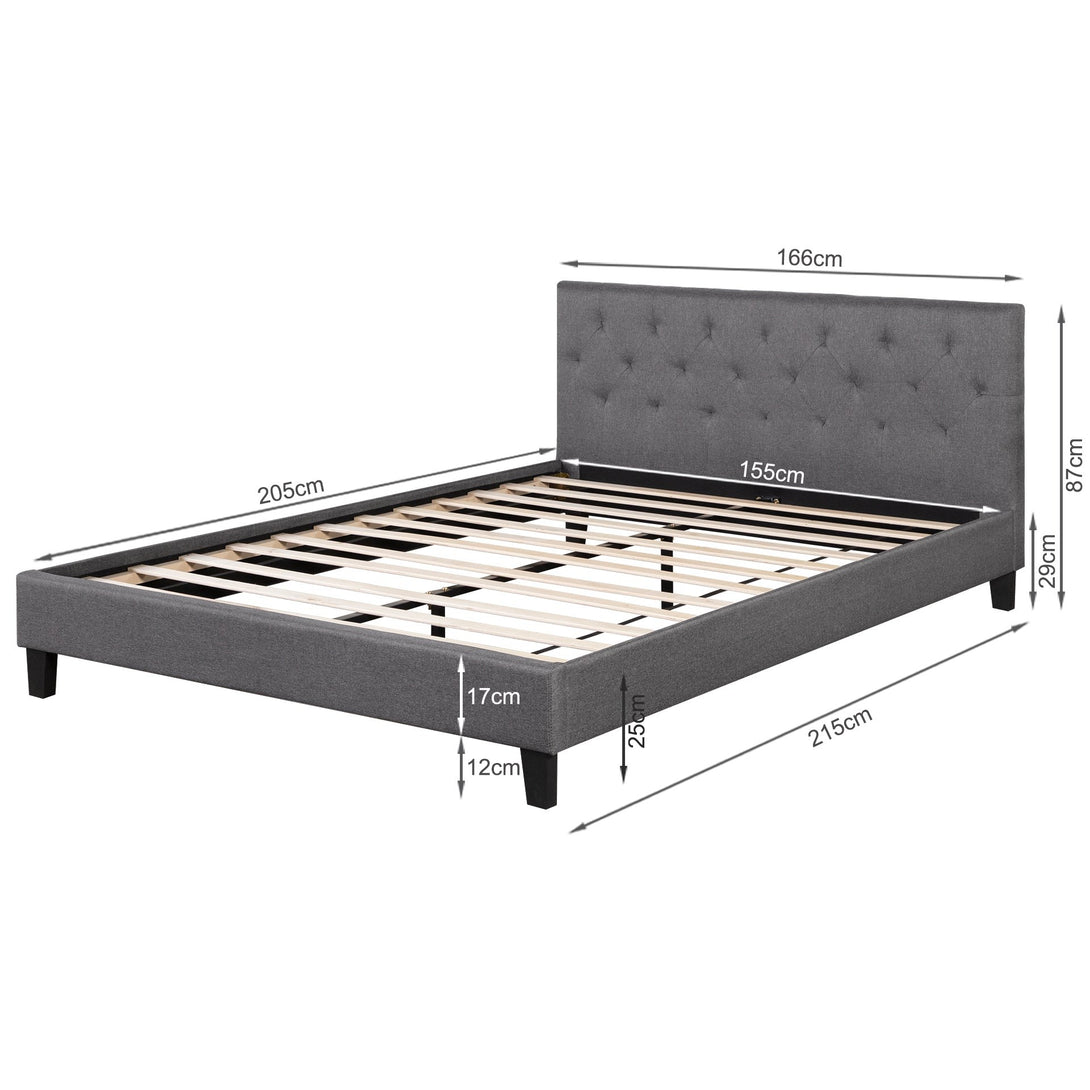 Blane Queen Bed Frame - Dark Grey